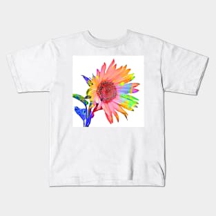 Cartoon Colored Sunflower Kids T-Shirt